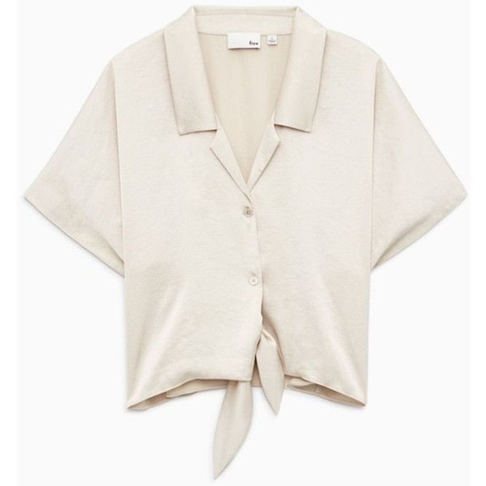 Aritzia Tie-Front Huang Blouse